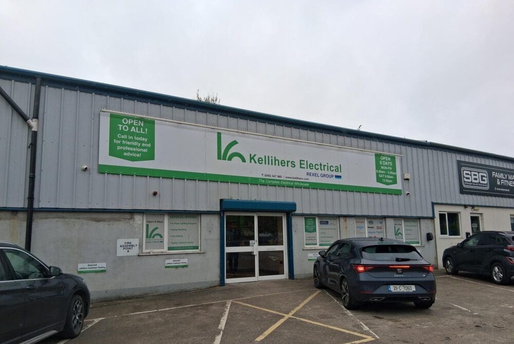 Kellihers Electrical Naas branch at Toughers Industrial Estate